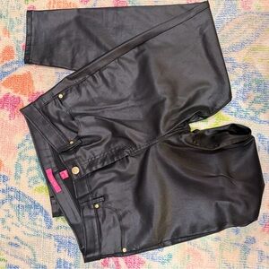 Lilly Pulitzer Black Faux Leather Pants